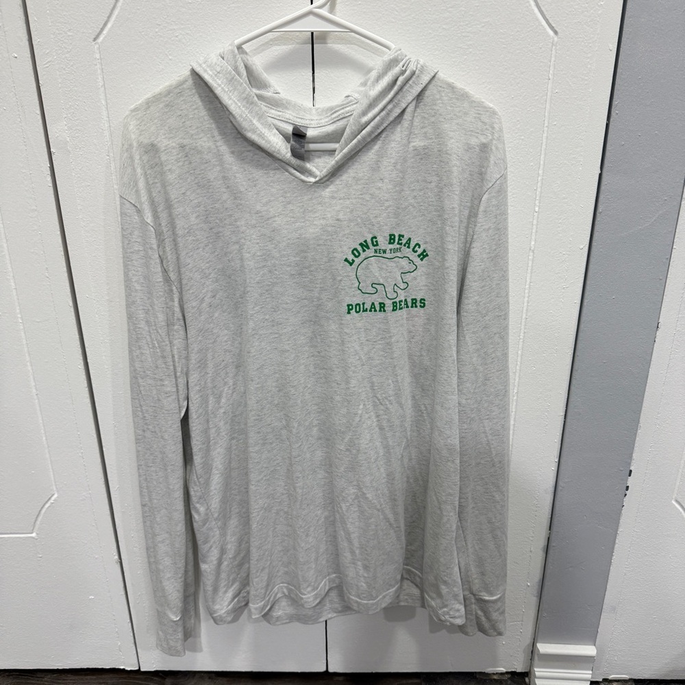 Long Beach New York Polar Bears Lightweight Hooded Long Sleeve Shirt Irish Day